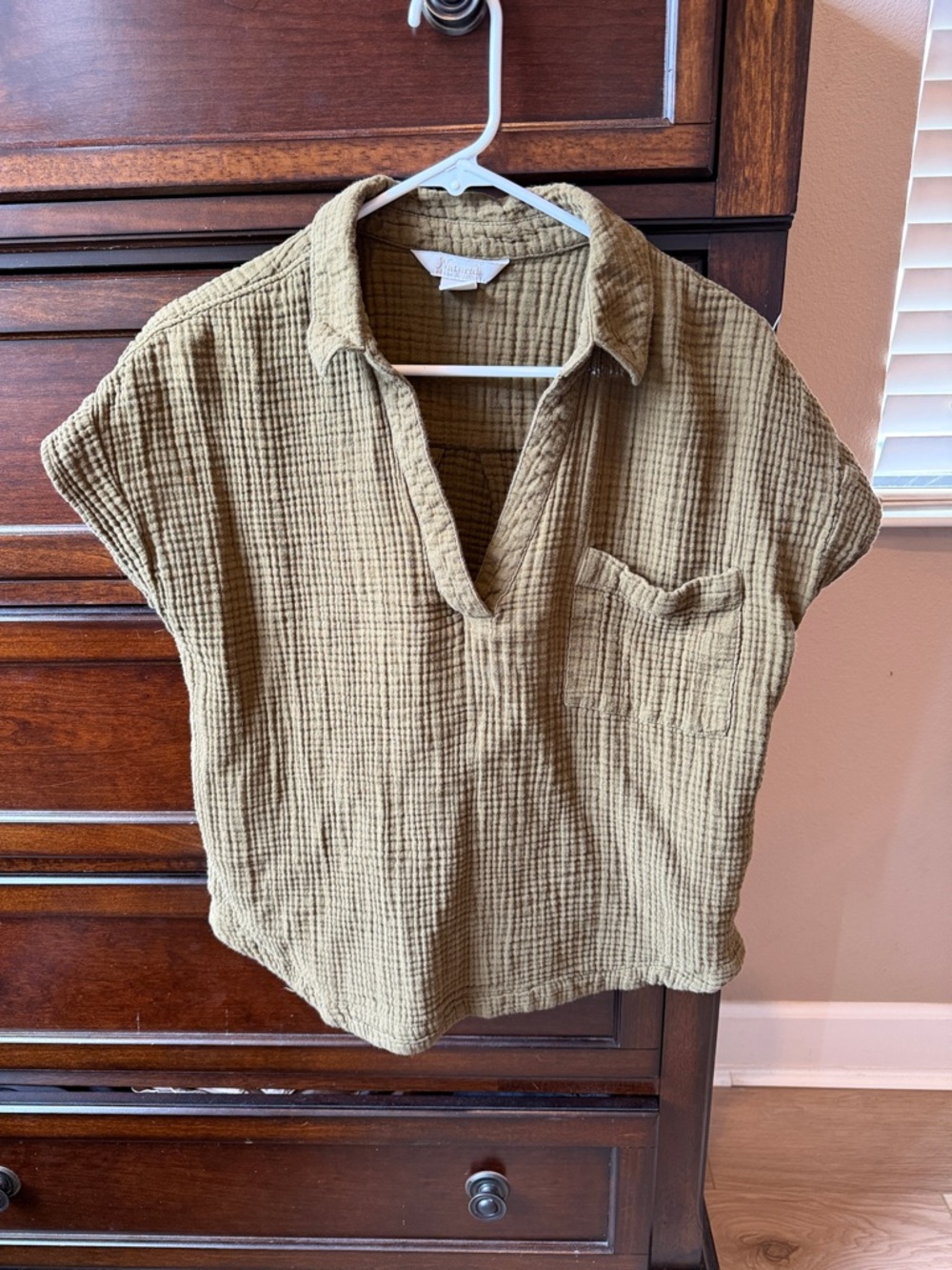 Bass Pro Shops Natural Reflections Double Gauze Short Sleeve Collared Pocket Tee
